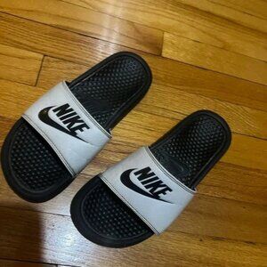 Nike Black and White Women's Slides